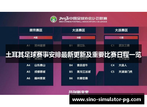 土耳其足球赛事安排最新更新及重要比赛日程一览